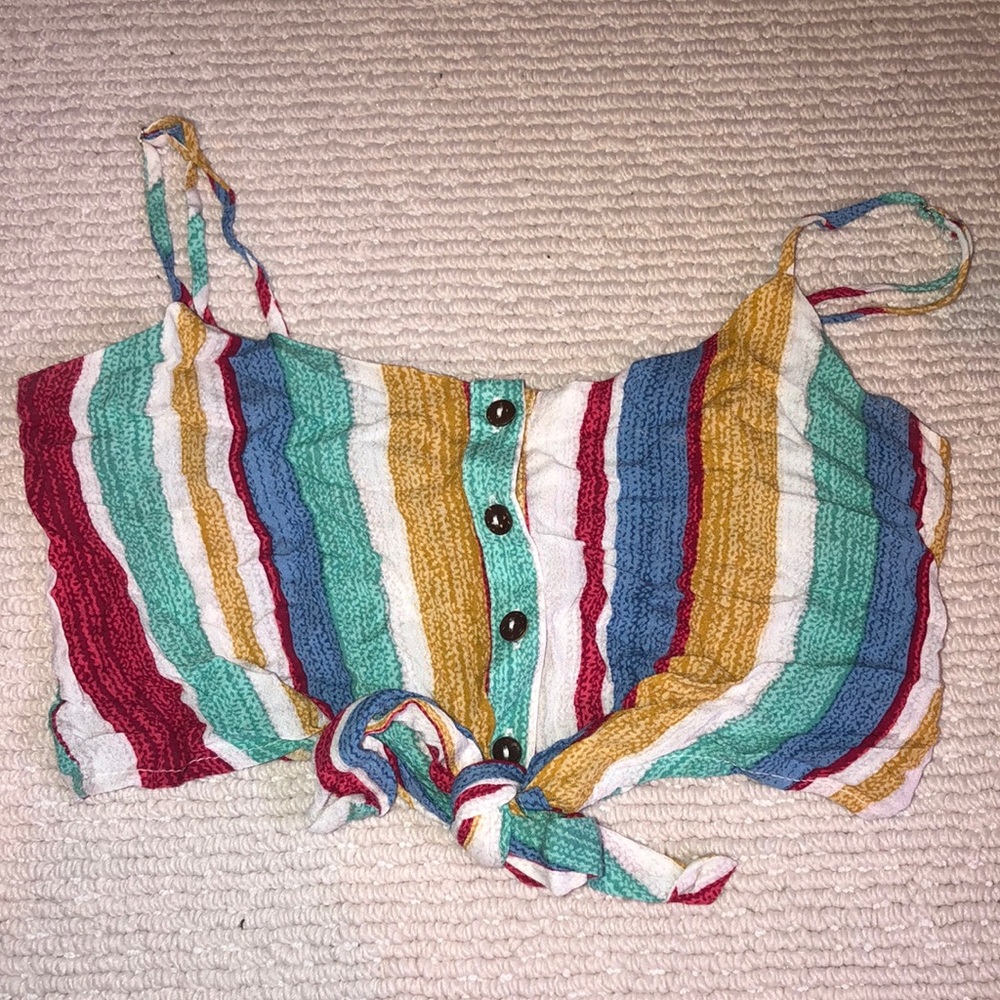 colorful cropped tank